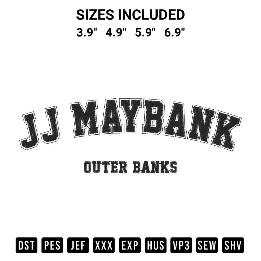 Looking for the perfect pattern? Download the Jj Maybank Outer Banks Embroidery Design embroidery design today at Designspacks.com. Crisp, clean stitching guaranteed. Available sizes: 3.9", 4.9", 5.9", 6.9".