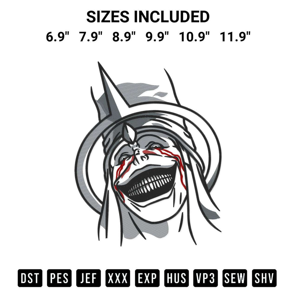 Add a unique touch to your apparel with the Pattern State Of God Anime Embroidery Design embroidery file. Premium instant download available now on Designspacks.com. Available sizes: 6.9", 7.9", 8.9", 9.9", 10.9", 11.9".