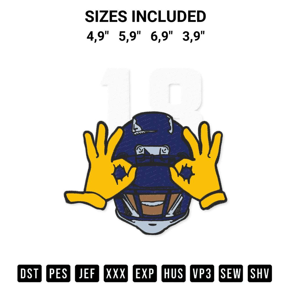 Add a unique touch to your apparel with the Justin Jefferson Griddy American Football Embroidery Design embroidery file. Premium instant download available now on Designspacks.com. Available sizes: 4,9", 5,9", 6,9", 3,9".