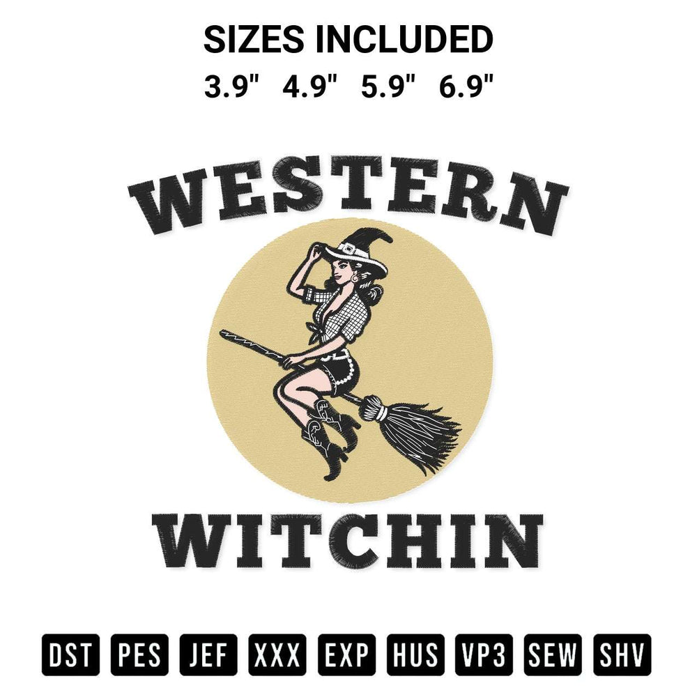 Looking for the perfect pattern? Download the Western Witchin Embroidery Design embroidery design today at Designspacks.com. Crisp, clean stitching guaranteed. Available sizes: 3.9", 4.9", 5.9", 6.9".