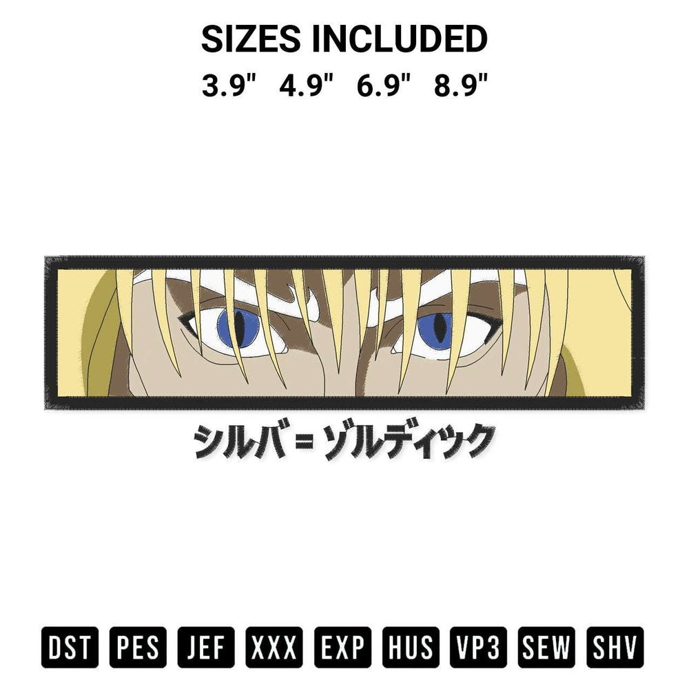 Stitch like a pro with the Silva Zoldyck Embroidery Design embroidery pattern from Designspacks.com. High-quality digital machine embroidery file. Available sizes: 3.9", 4.9", 6.9", 8.9".