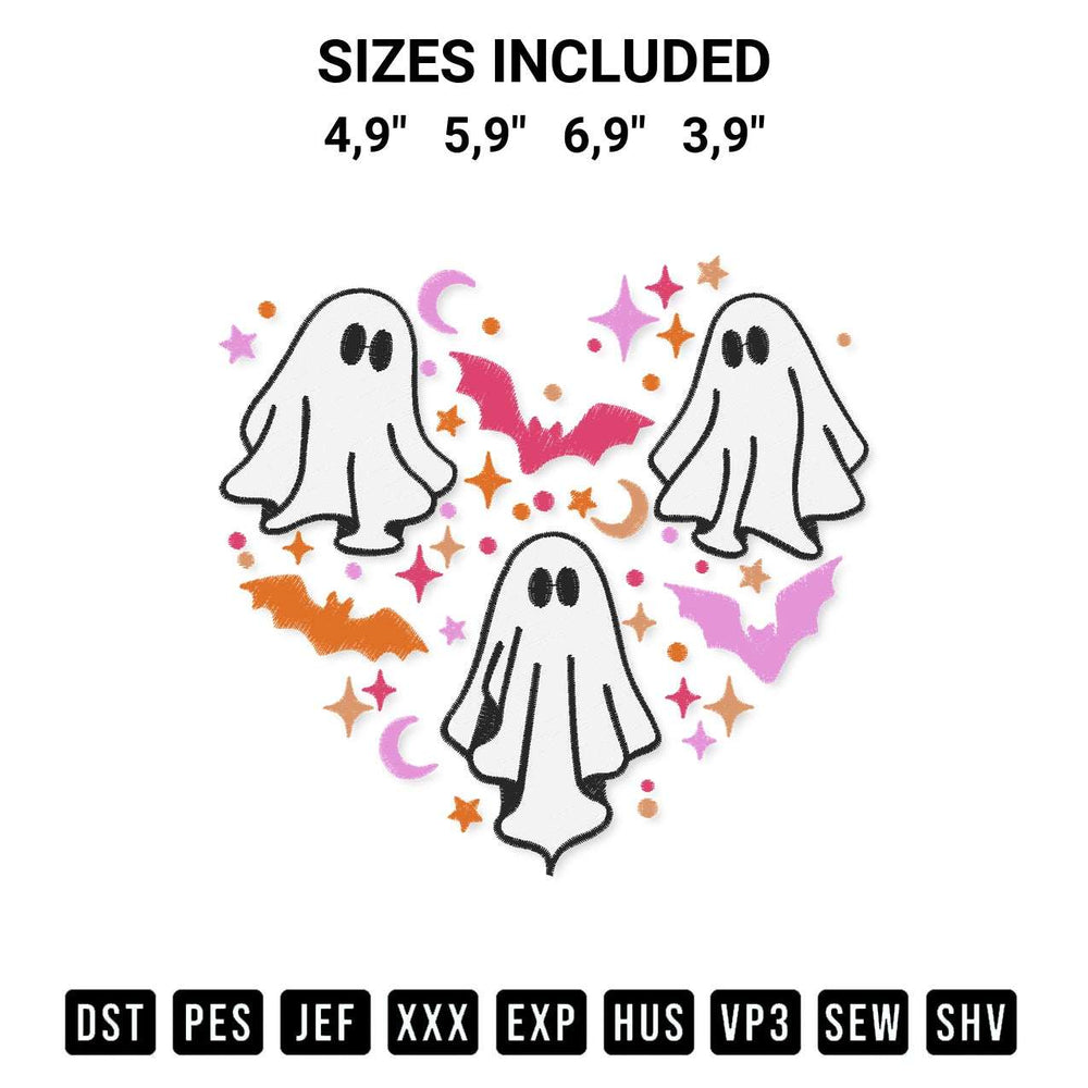 Looking for the perfect pattern? Download the Groovy Cute Heart Boo Ghost Spooky Halloween Trick Or Teach Logo Embroidery Design embroidery design today at Designspacks.com. Crisp, clean stitching guaranteed. Available sizes: 4,9", 5,9", 6,9", 3,9".