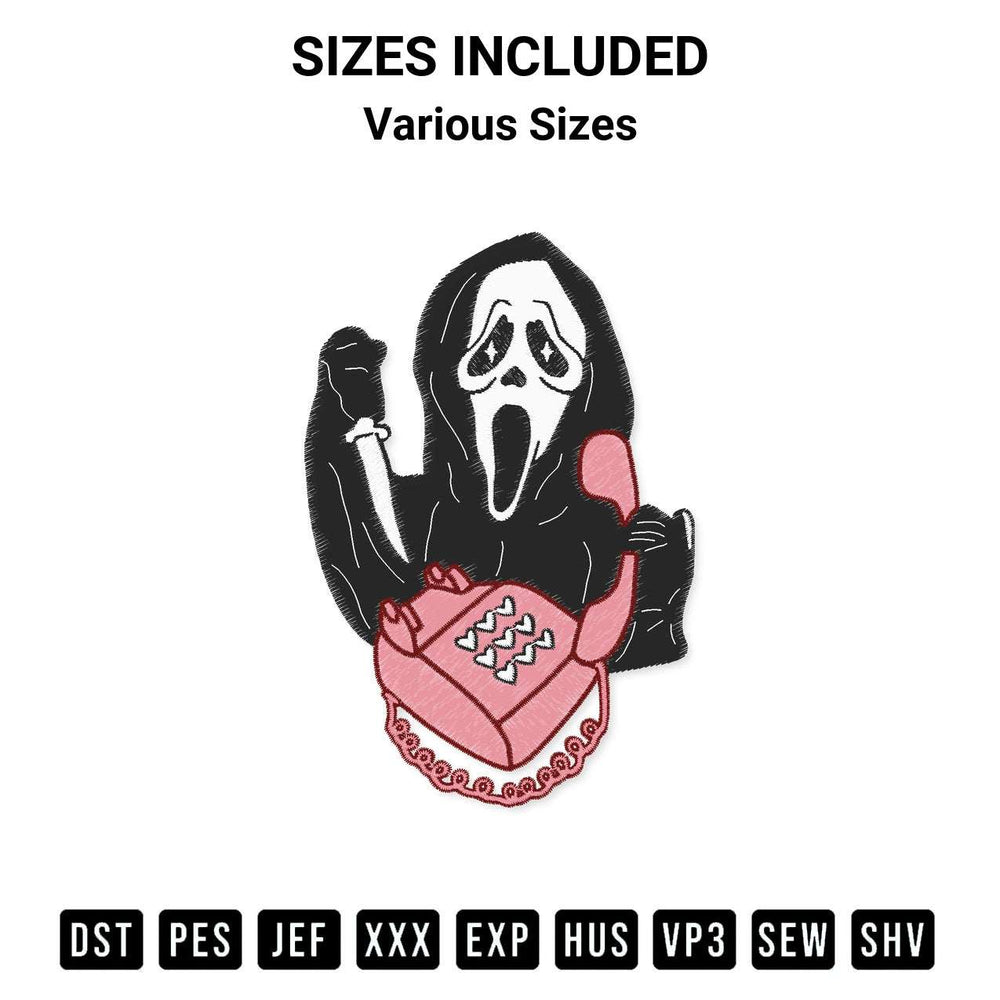 Download the Ghost Face Embroidery Design machine embroidery design exclusively at Designspacks.com. Premium digitized pattern for apparel and DIY crafts. Available sizes: Various Sizes.
