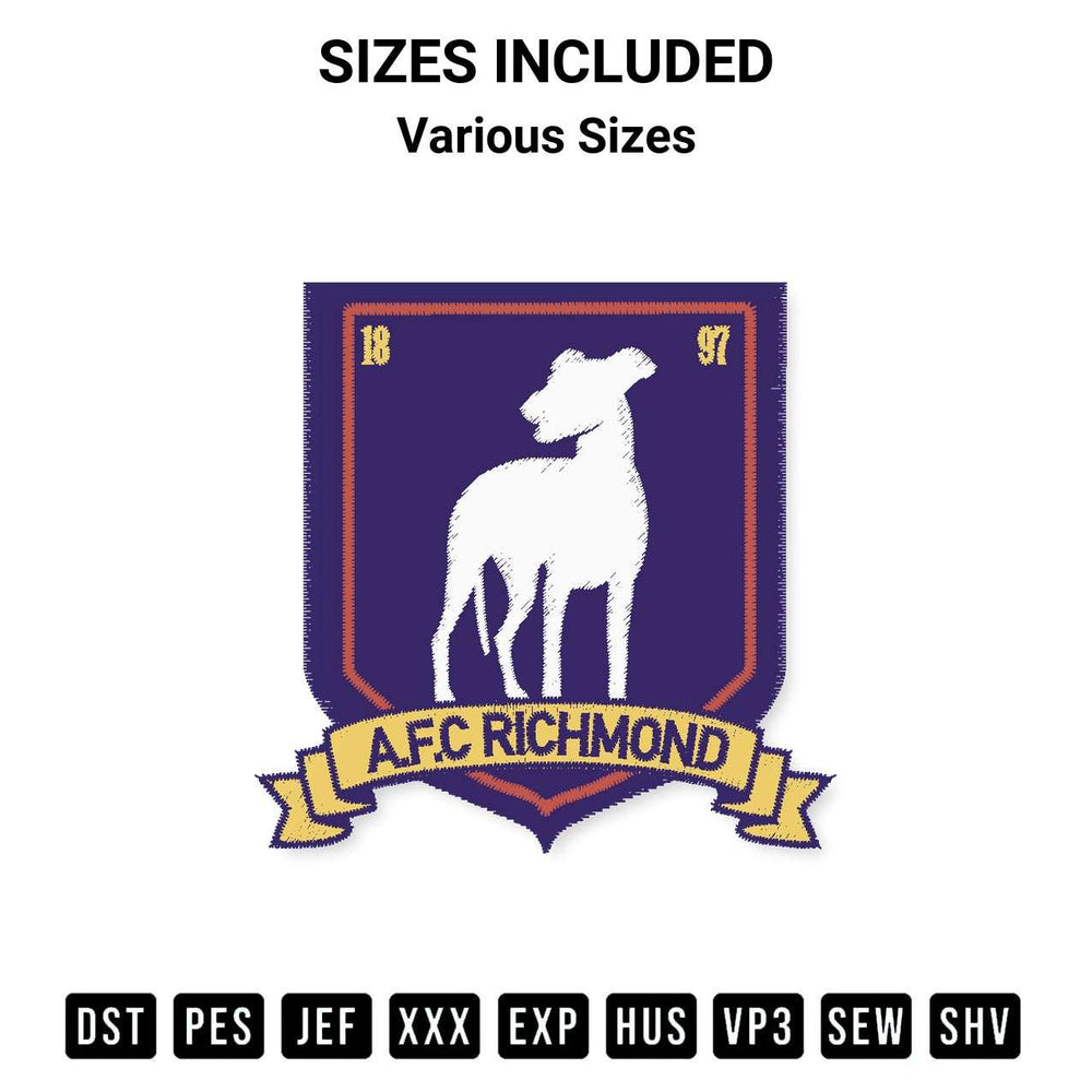 Looking for the perfect pattern? Download the Afc Richmond Greyhounds 1897 2 Embroidery Design embroidery design today at Designspacks.com. Crisp, clean stitching guaranteed. Available sizes: Various Sizes.