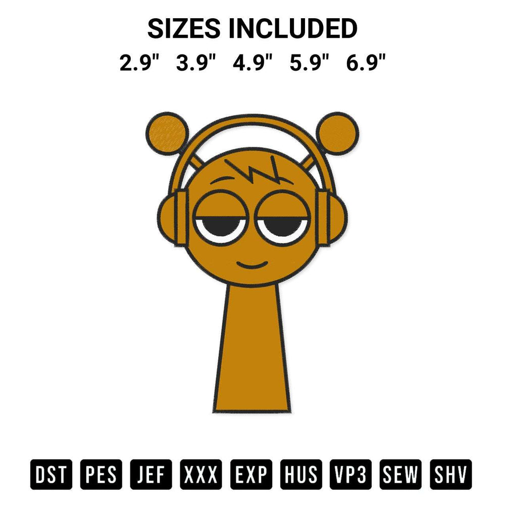Transform your fabrics with the Oren Incredibox Sprunki Embroidery Design embroidery design. Instant access to premium digitized patterns at Designspacks.com. Available sizes: 2.9", 3.9", 4.9", 5.9", 6.9".