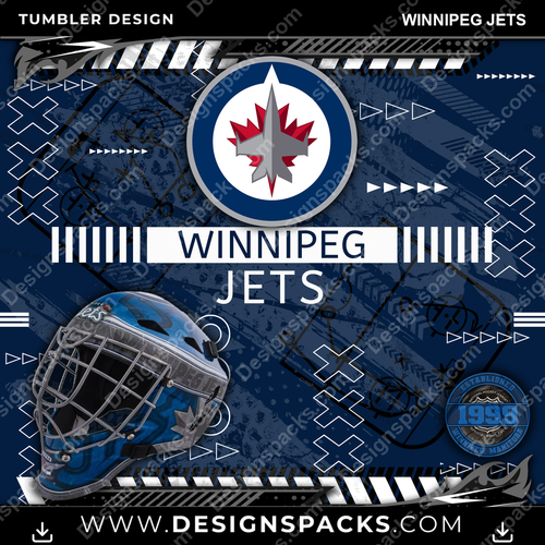 Hockey Xs & Os Winnipeg Jets Tumbler Digital Wrap Design