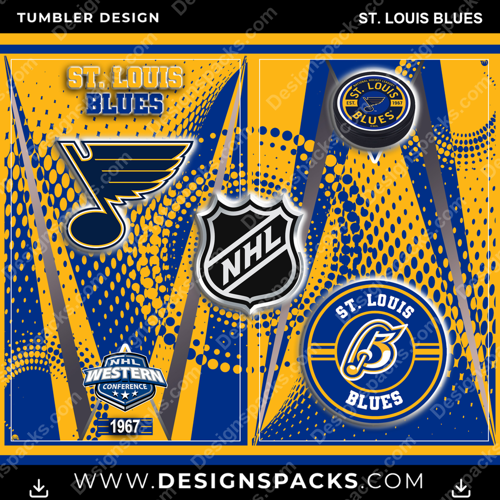 Ice Hockey Team Logo St. Louis Blues Tumbler Digital Wrap Design