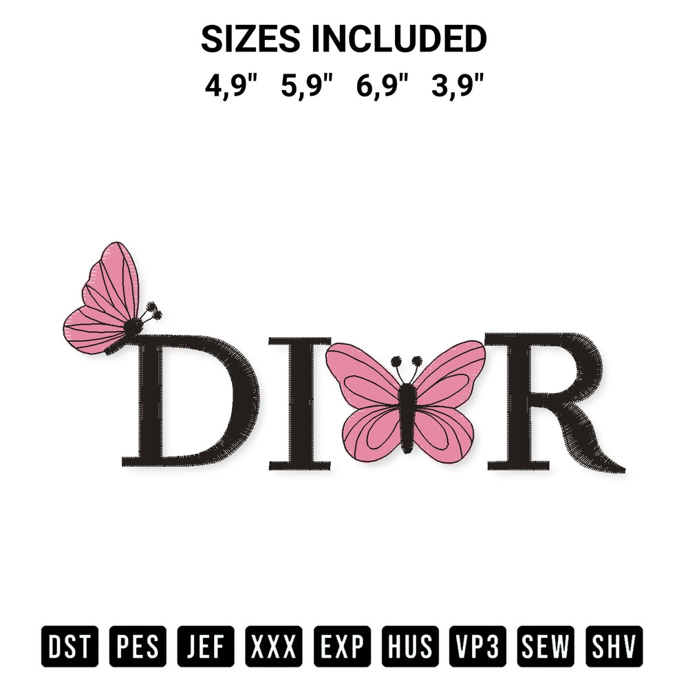 Download the Dior Logo Embroidery Design machine embroidery design exclusively at Designspacks.com. Premium digitized pattern for apparel and DIY crafts. Available sizes: 4,9", 5,9", 6,9", 3,9".