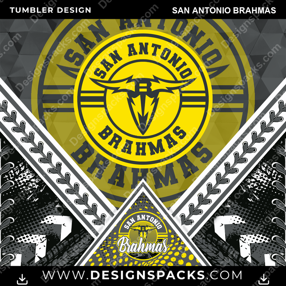 Canada Football Diamond San Antonio Brahmas CFL Canada Tumbler Digital Wrap Design Download
