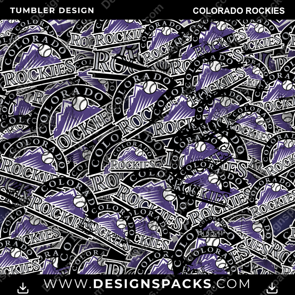 Baseball Logo BG Colorado Rockies Tumbler Digital Wrap Design