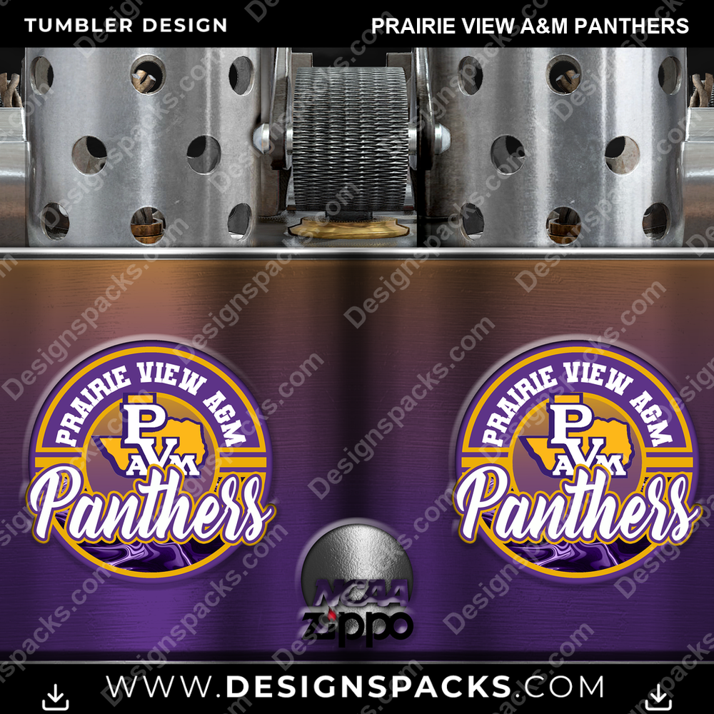 College Sport Zippo Lighter Prairie View A&M Panthers NCAA College Sport Tumbler Digital Wrap Design Download
