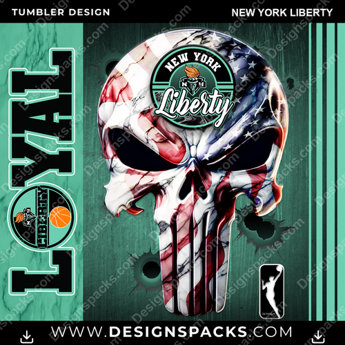 Basketball Loyal New York Liberty NBA Basketball Tumbler Digital Wrap Design Download