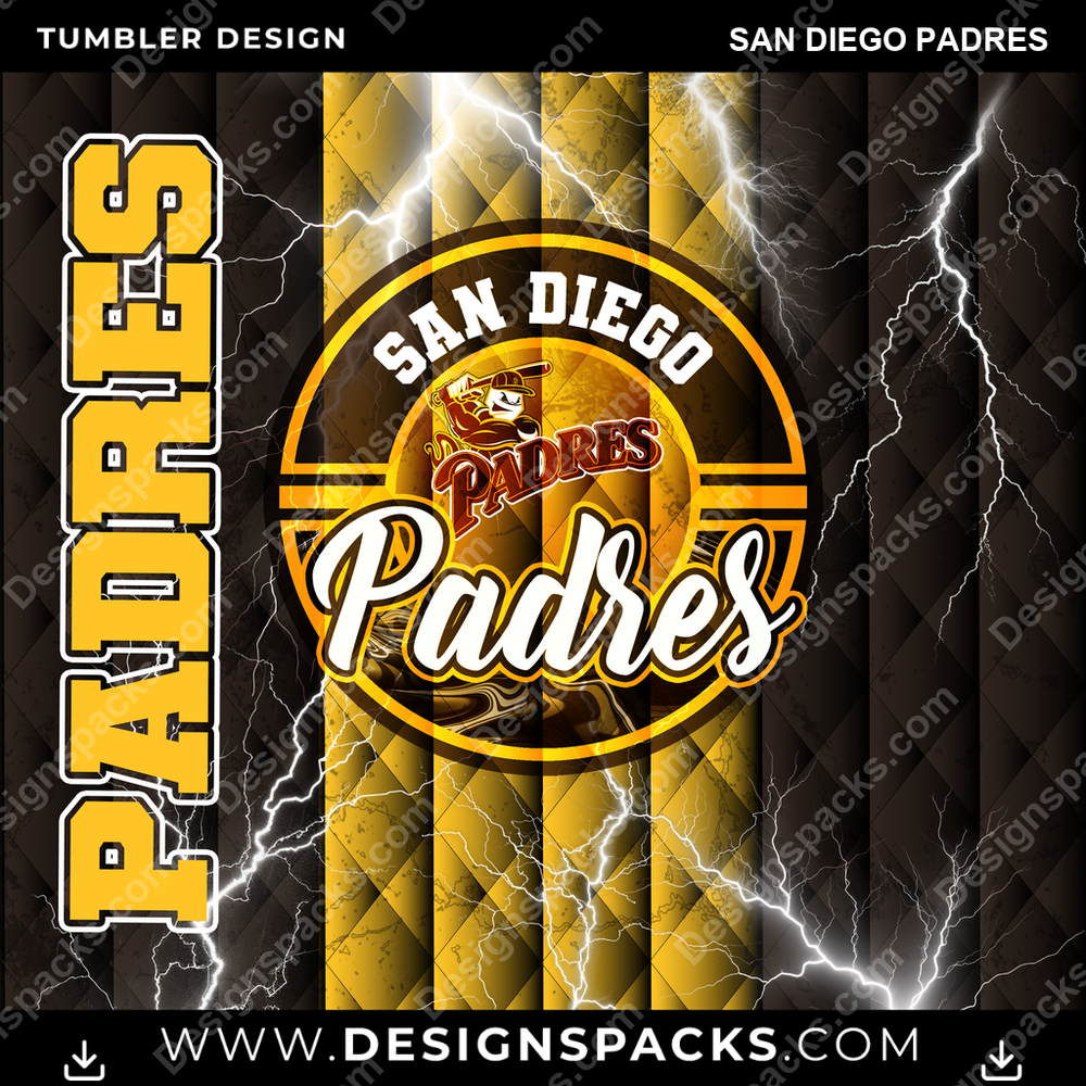 Baseball Diamond San Diego Padres Tumbler Digital Wrap Design