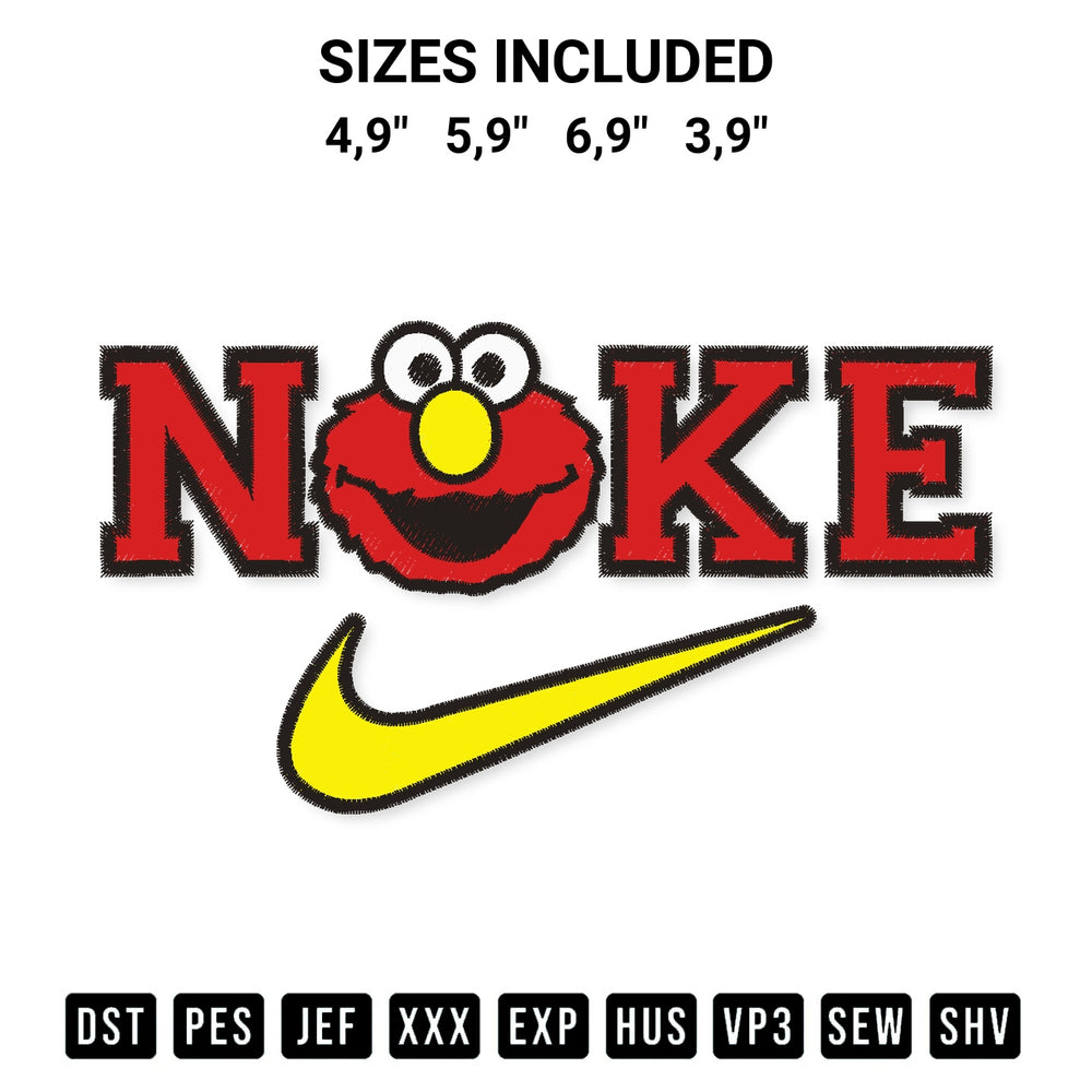 Stitch like a pro with the Nike Monstruo De Las Galletas Logo Embroidery Design embroidery pattern from Designspacks.com. High-quality digital machine embroidery file. Available sizes: 4,9", 5,9", 6,9", 3,9".