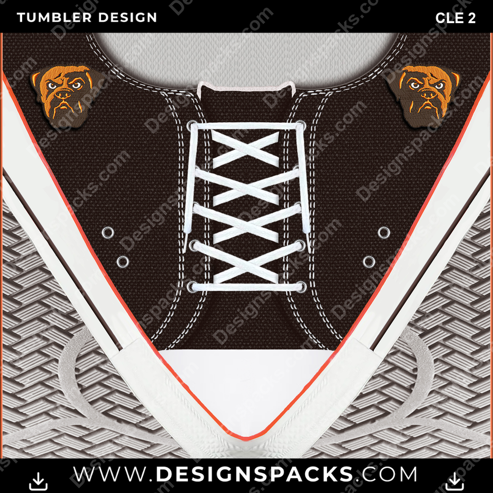 Football Converse Embroidered CLE 2 Tumbler Digital Wrap Design
