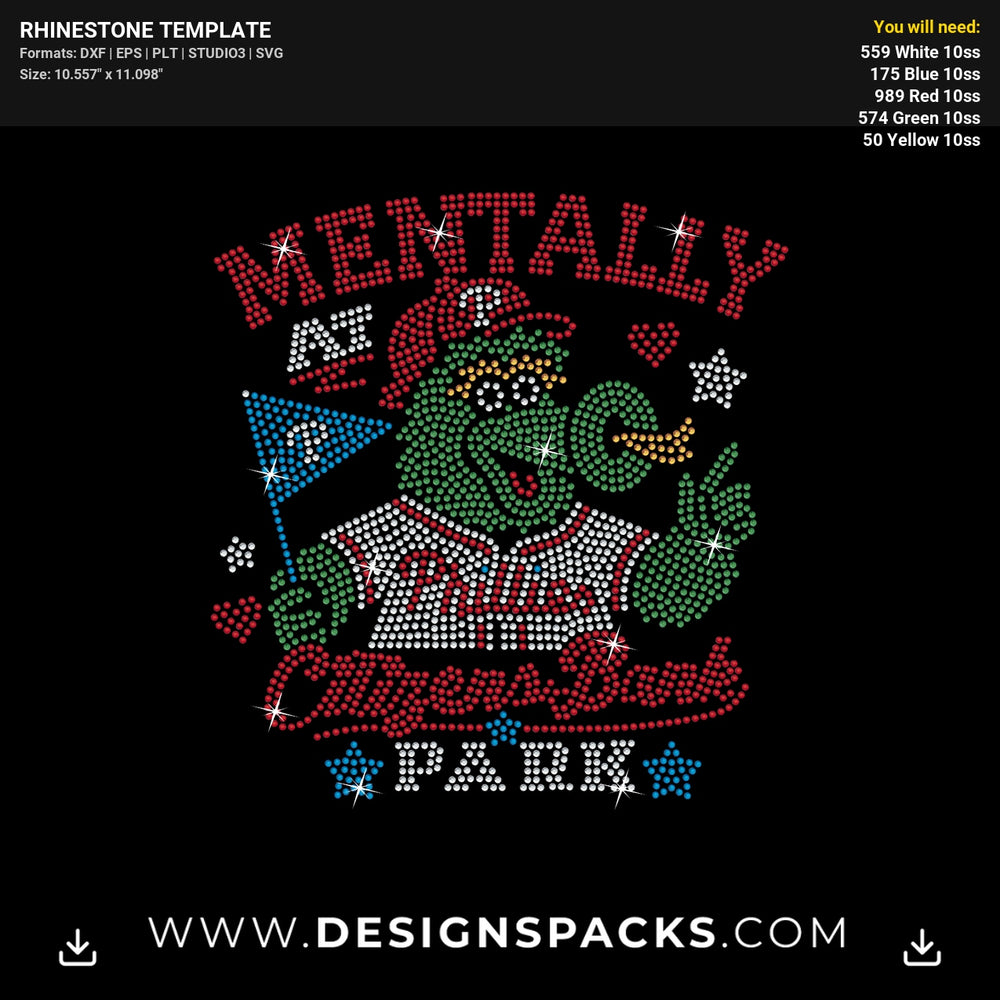 Mentally At Citizens Bank Park Phillies Rhinestone Digital Template