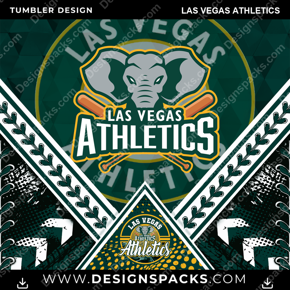 Baseball Diamond Las Vegas Athletics Tumbler Digital Wrap Design