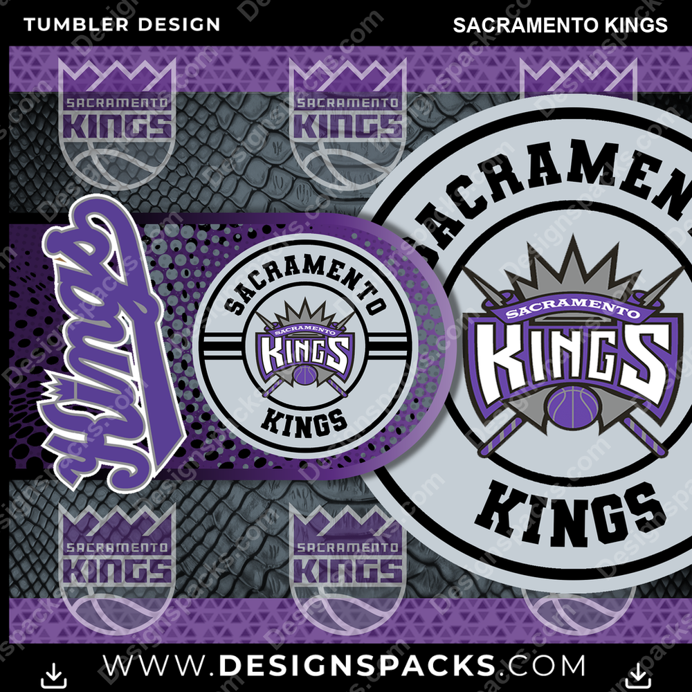 Basketball Hyper Sacramento Kings Tumbler Digital Wrap Design