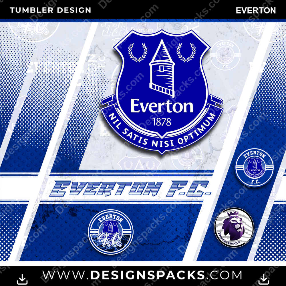 Soccer UK Sports Everton Tumbler Digital Wrap Design