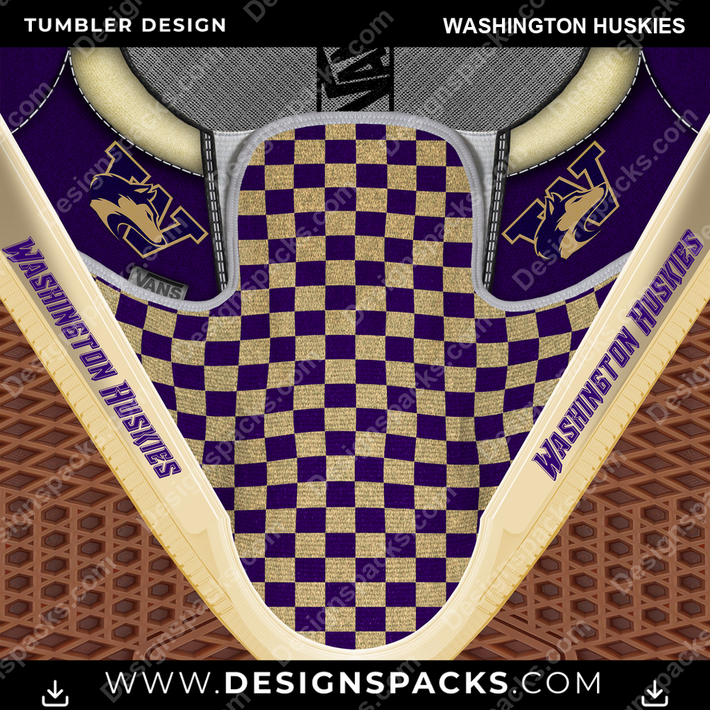 College Sport Vans Classic Washington Huskies NCAA College Sport Tumbler Digital Wrap Design Download