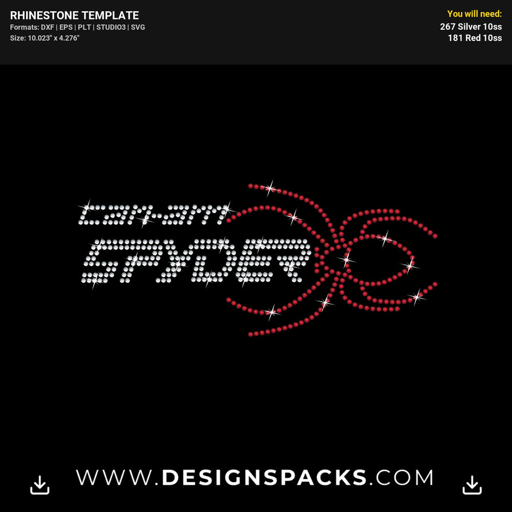 Can Am Spyder Big 3 Rhinestone Digital Template