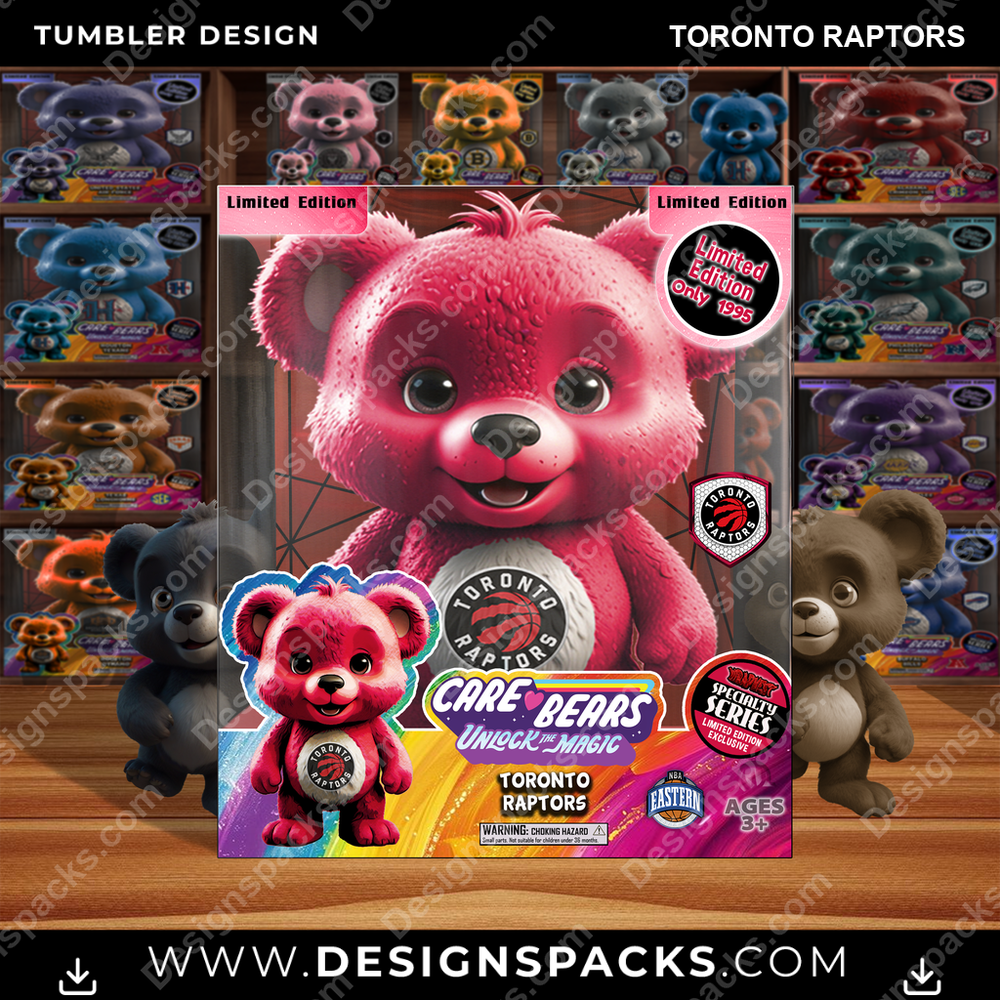 Basketball Care Bear Box Toronto Raptors Tumbler Digital Wrap Design