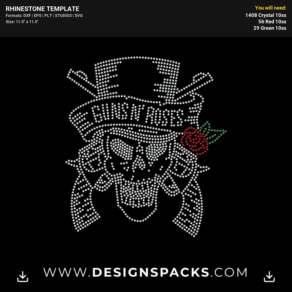 Guns N Roses Band Graphic Rhinestone Digital Template