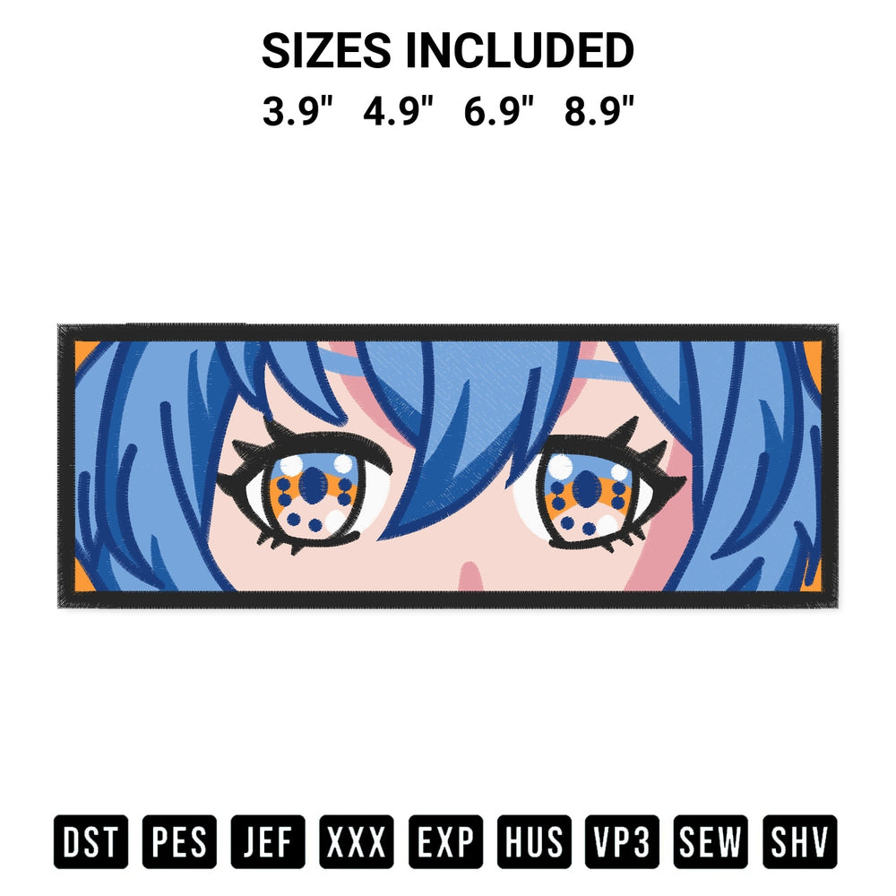 Get the Ganyu Eyes Anime Embroidery Design embroidery design for your custom crafts! Premium digitized files available for instant download at Designspacks.com. Available sizes: 3.9", 4.9", 6.9", 8.9".