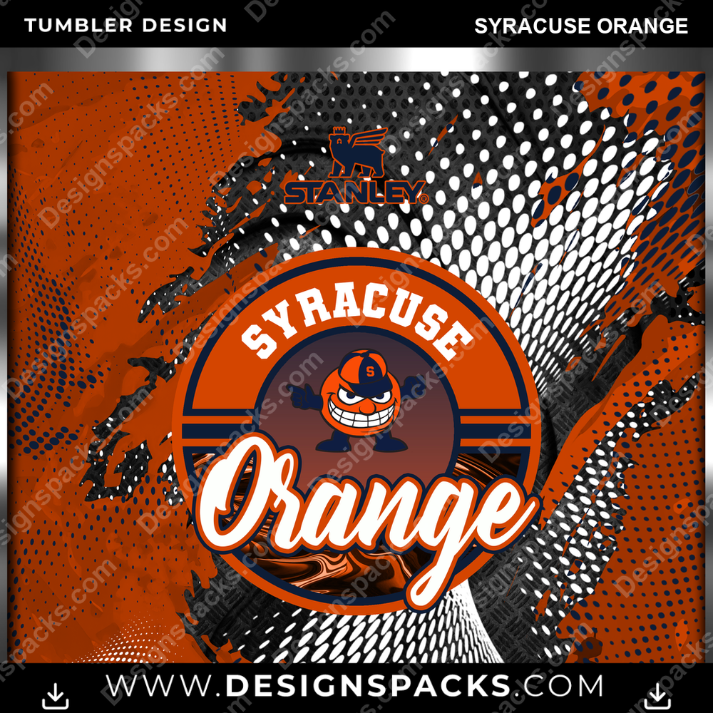 College Sport Stanley Syracuse Orange NCAA College Sport Tumbler Digital Wrap Design Download
