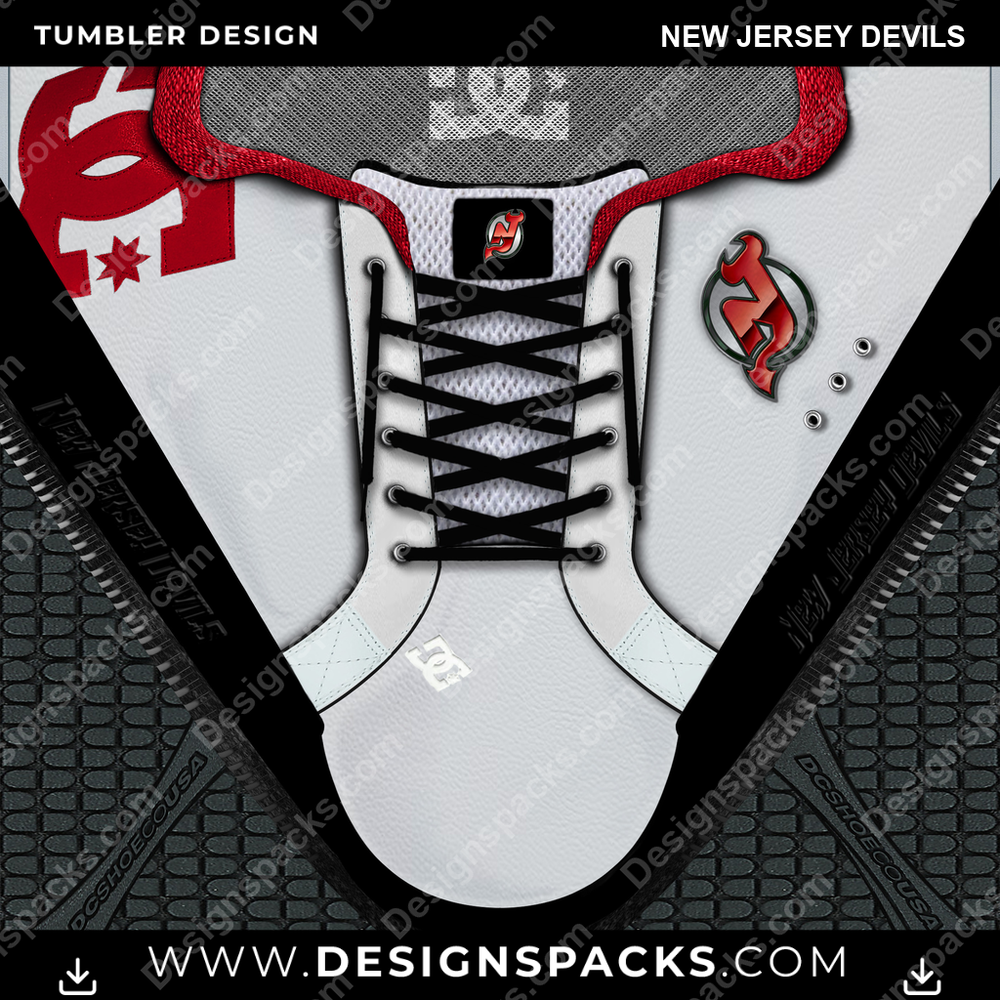 Ice Hockey DC Sneaker New Jersey Devils Tumbler Digital Wrap Design