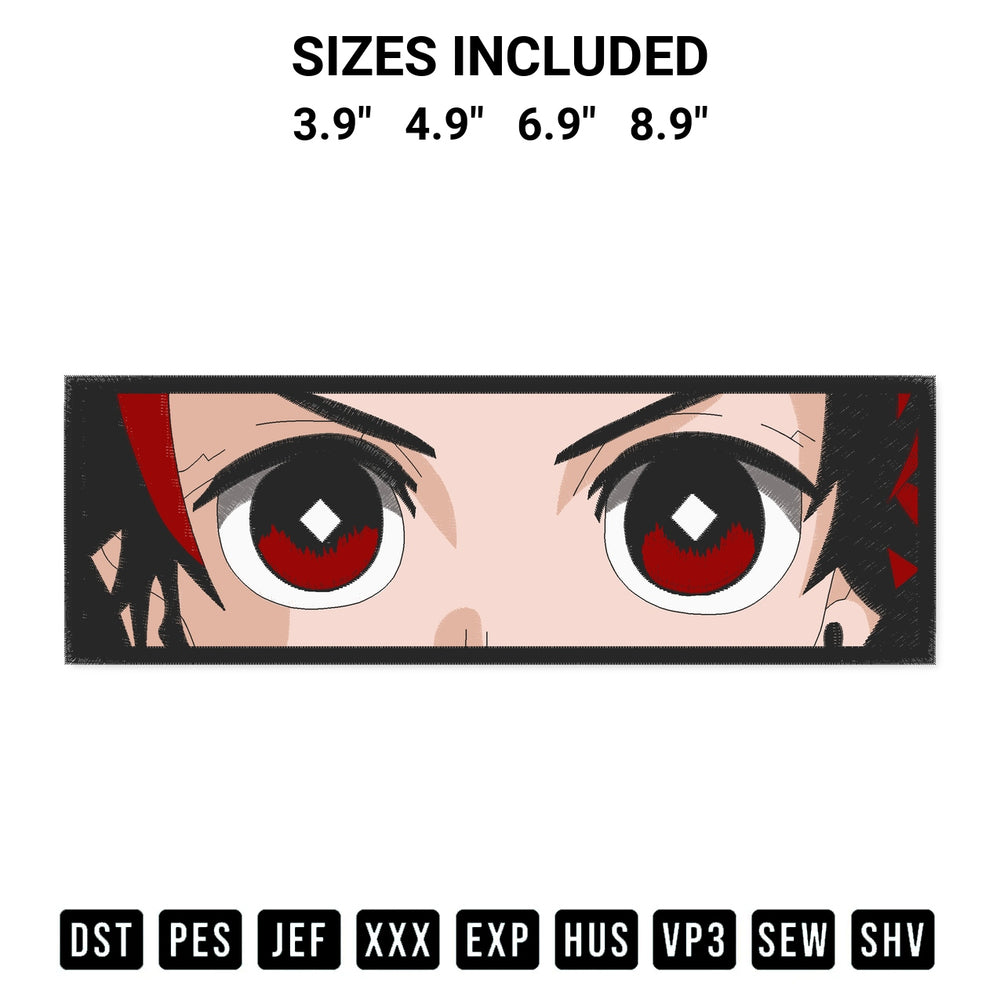 Download the Tanjiro Eyes Embroidery Design machine embroidery design exclusively at Designspacks.com. Premium digitized pattern for apparel and DIY crafts. Available sizes: 3.9", 4.9", 6.9", 8.9".
