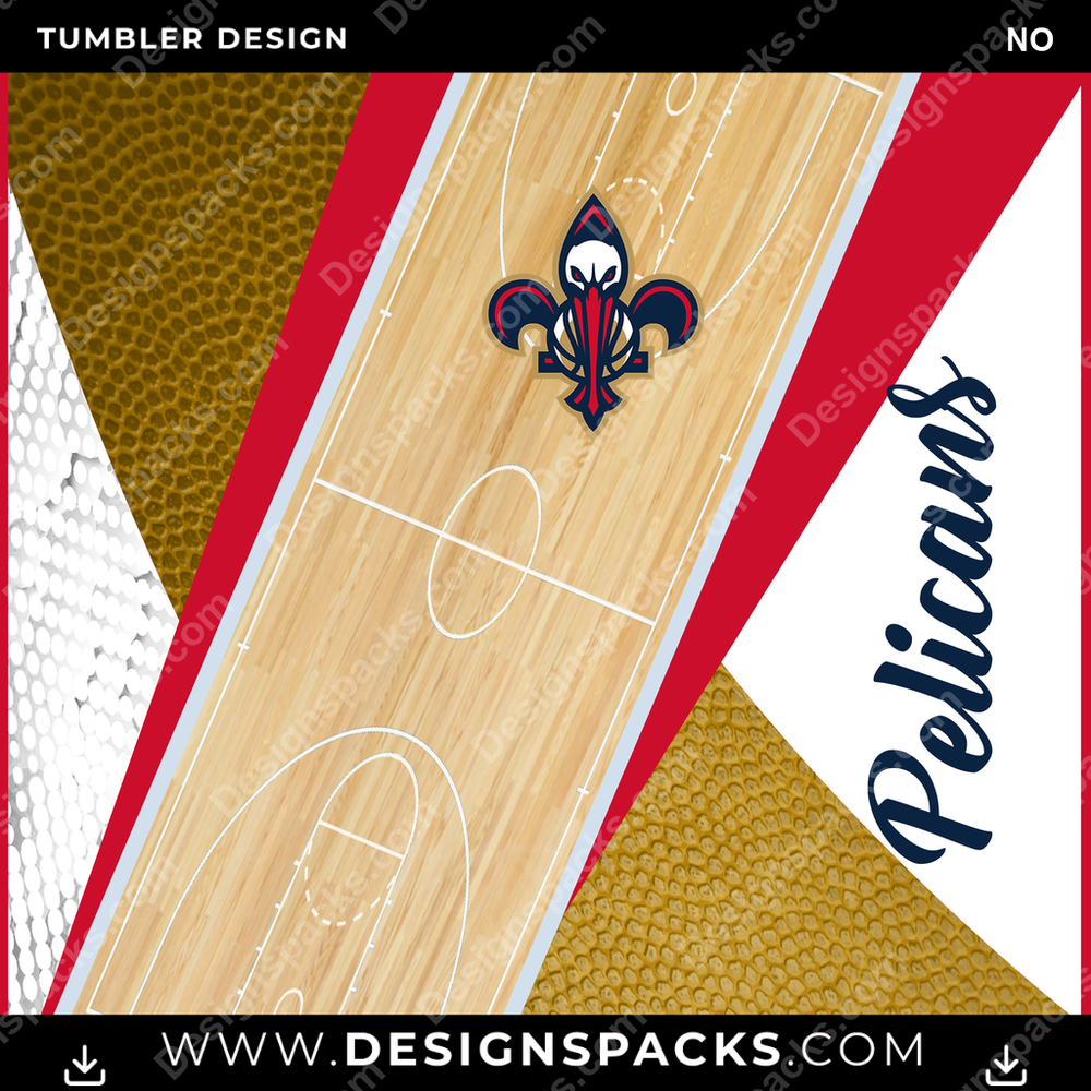 Basketball Court NO Tumbler Digital Wrap Design
