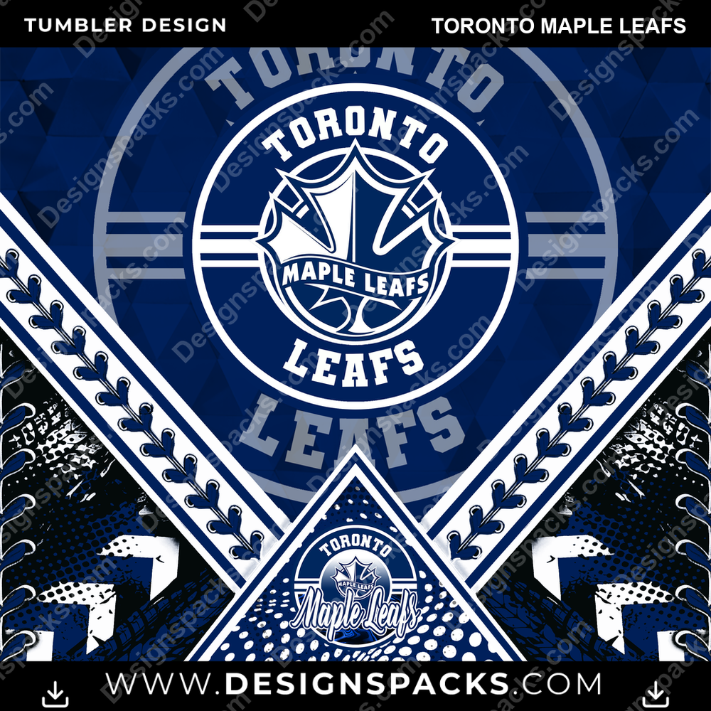 Hockey Diamond Toronto Maple Leafs Tumbler Digital Wrap Design