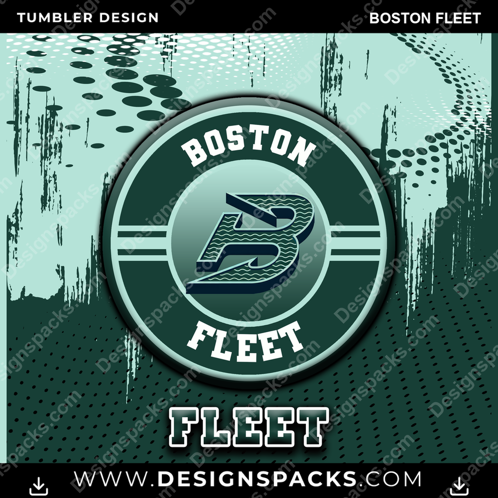 Hockey Dot Logo Boston Fleet Tumbler Digital Wrap Design