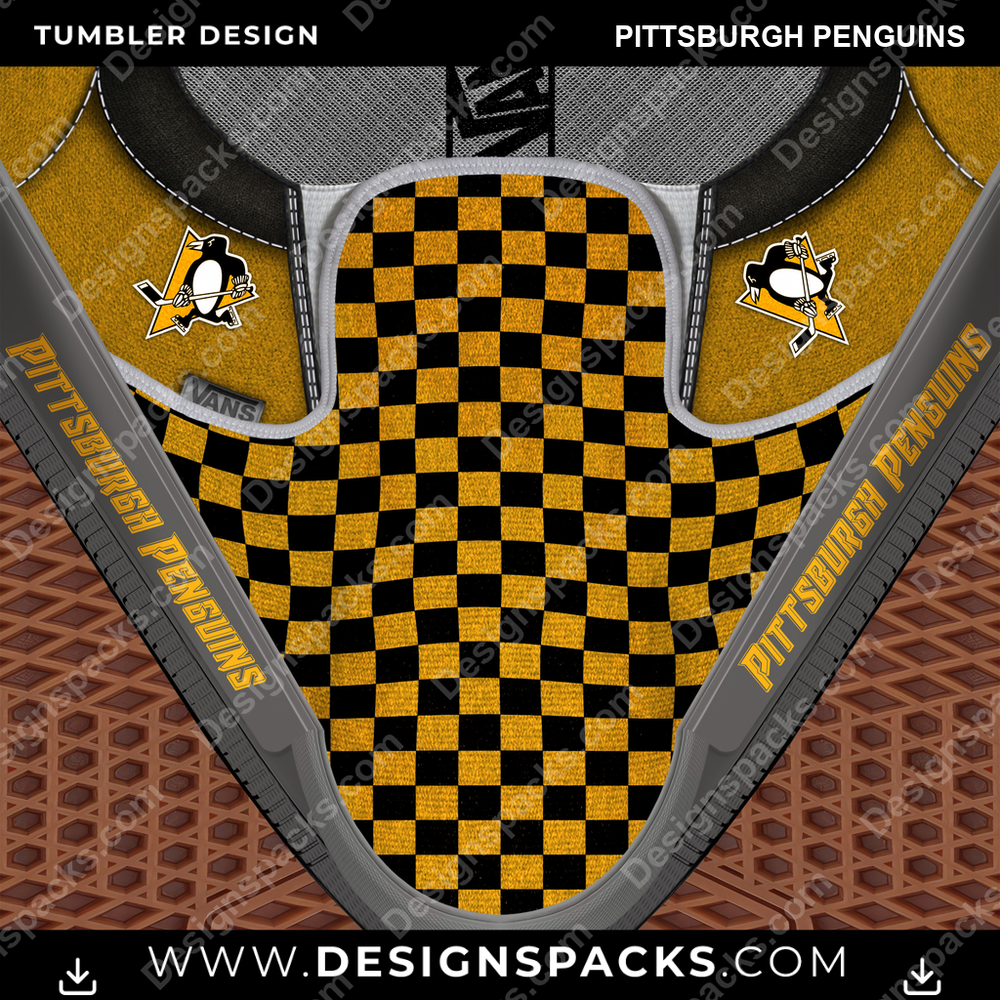 Ice Hockey Vans Classic Pittsburgh Penguins NHL Hockey Tumbler Digital Wrap Design Download