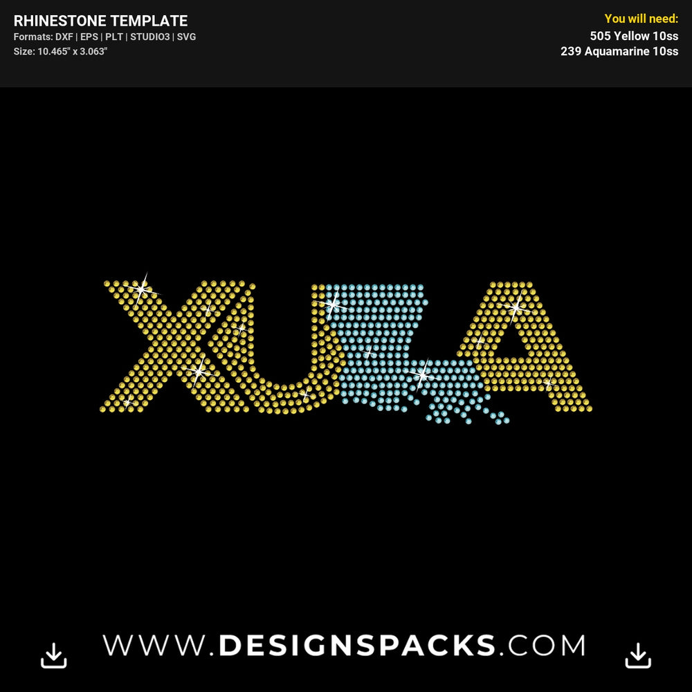 Xavier University Of Louisiana Rhinestone Digital Template