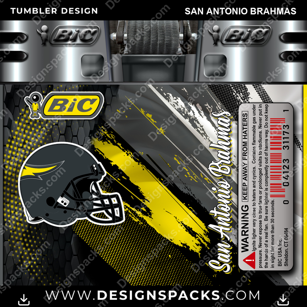 Canada Football BIC Lighter San Antonio Brahmas CFL Canada Tumbler Digital Wrap Design Download