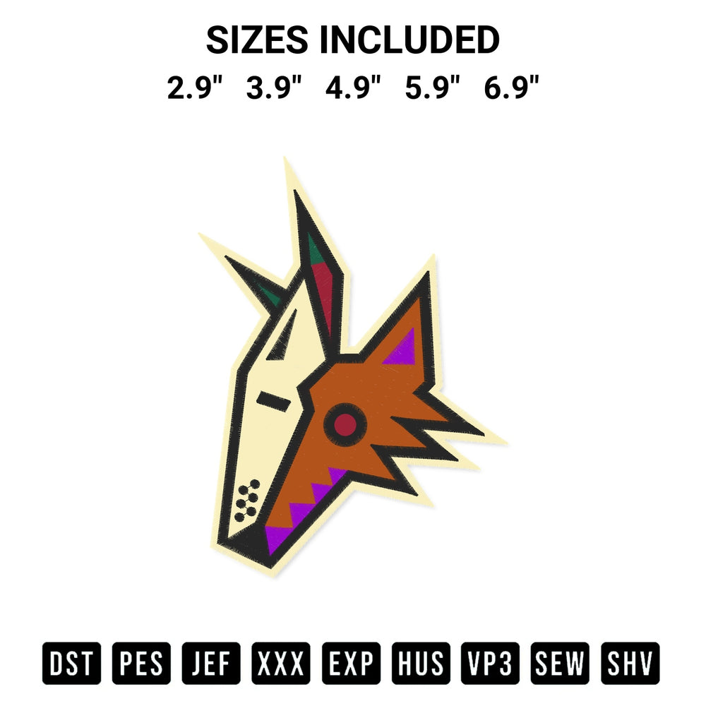 Add a unique touch to your apparel with the Nhl Arizona Coyotes Embroidery Design embroidery file. Premium instant download available now on Designspacks.com. Available sizes: 2.9", 3.9", 4.9", 5.9", 6.9".