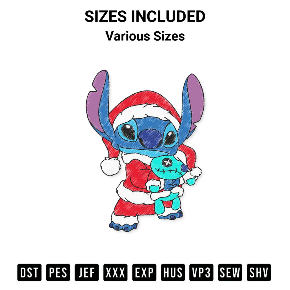 Shop the Stitch Chritsmas Embroidery Design machine embroidery pattern at Designspacks.com. Beautifully digitized for flawless stitching on any fabric. Available sizes: Various Sizes.