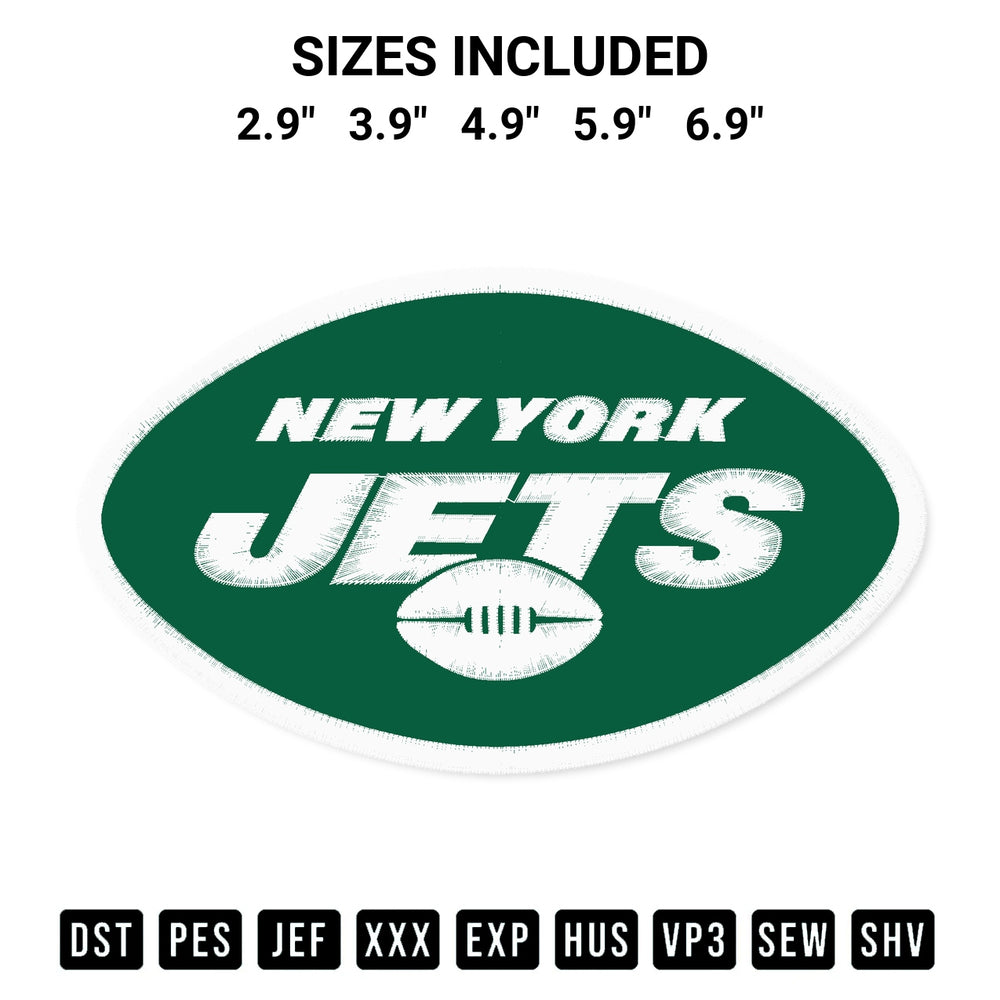 Elevate your next project with our New York Jets 2019 Logo Embroidery Design embroidery file. Shop high-quality digital patterns instantly at Designspacks.com. Available sizes: 2.9", 3.9", 4.9", 5.9", 6.9".