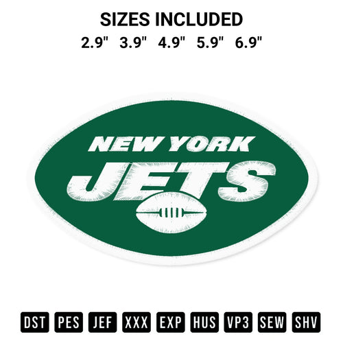 Elevate your next project with our New York Jets 2019 Logo Embroidery Design embroidery file. Shop high-quality digital patterns instantly at Designspacks.com. Available sizes: 2.9