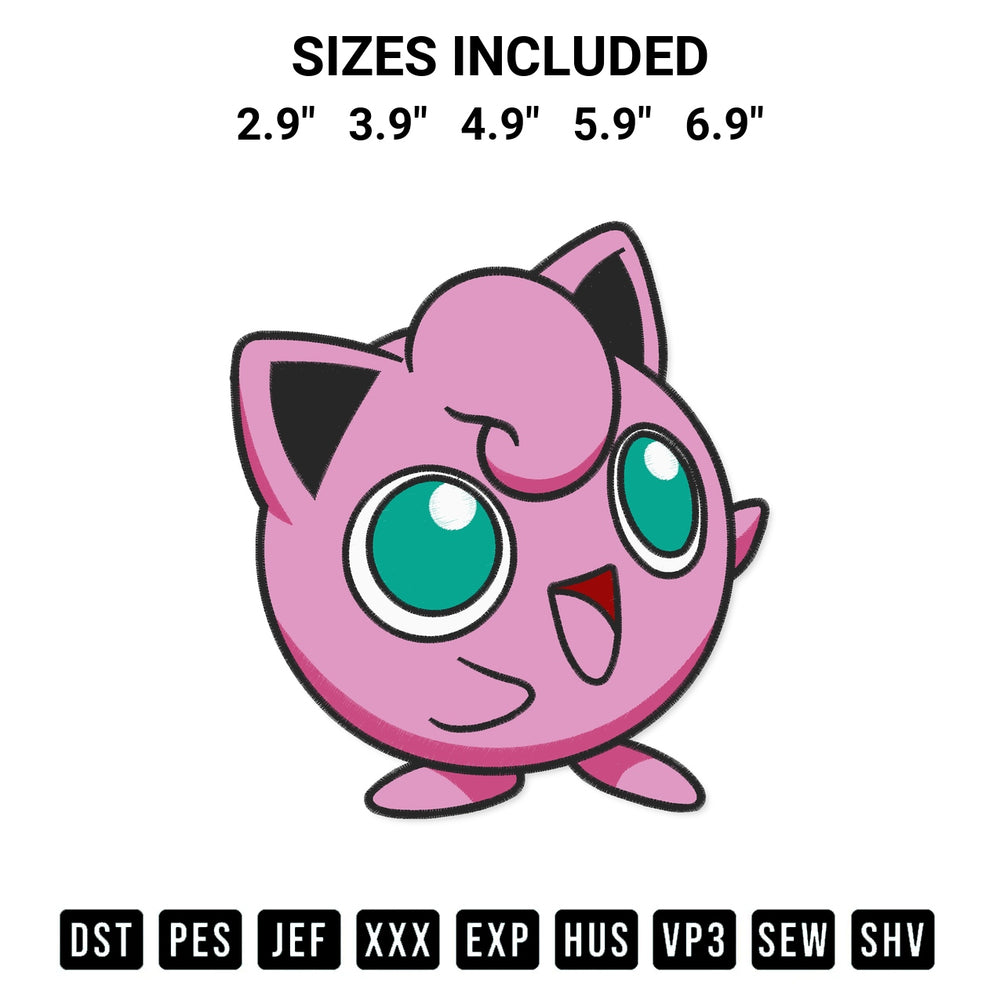 Download the Purin Pokemon Embroidery Design machine embroidery design exclusively at Designspacks.com. Premium digitized pattern for apparel and DIY crafts. Available sizes: 2.9", 3.9", 4.9", 5.9", 6.9".