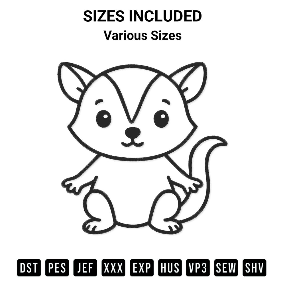 Download the Sugar Glider Applique Embroidery Design machine embroidery design exclusively at Designspacks.com. Premium digitized pattern for apparel and DIY crafts. Available sizes: Various Sizes.