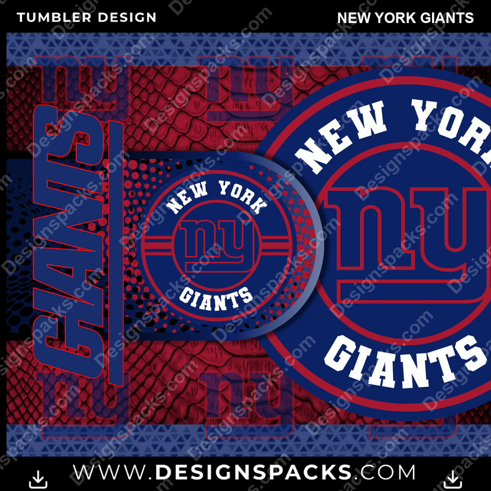 Football Hyper New York Giants Tumbler Digitales Wickeldesign