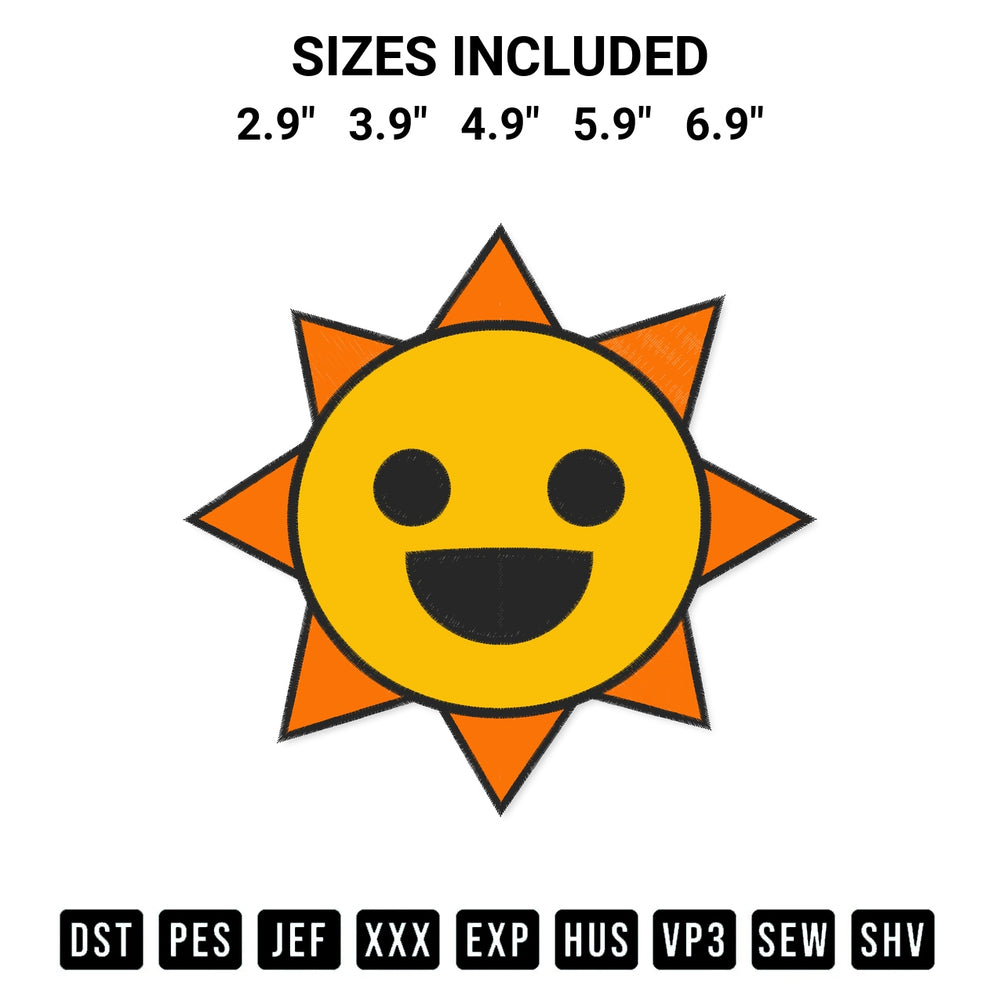 Elevate your next project with our Mr Sun Incredibox Sprunki Embroidery Design embroidery file. Shop high-quality digital patterns instantly at Designspacks.com. Available sizes: 2.9", 3.9", 4.9", 5.9", 6.9".