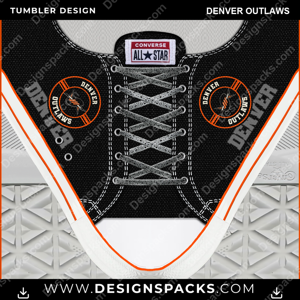 Lacrosse Converse Denver Outlaws Tumbler Digital Wrap Design