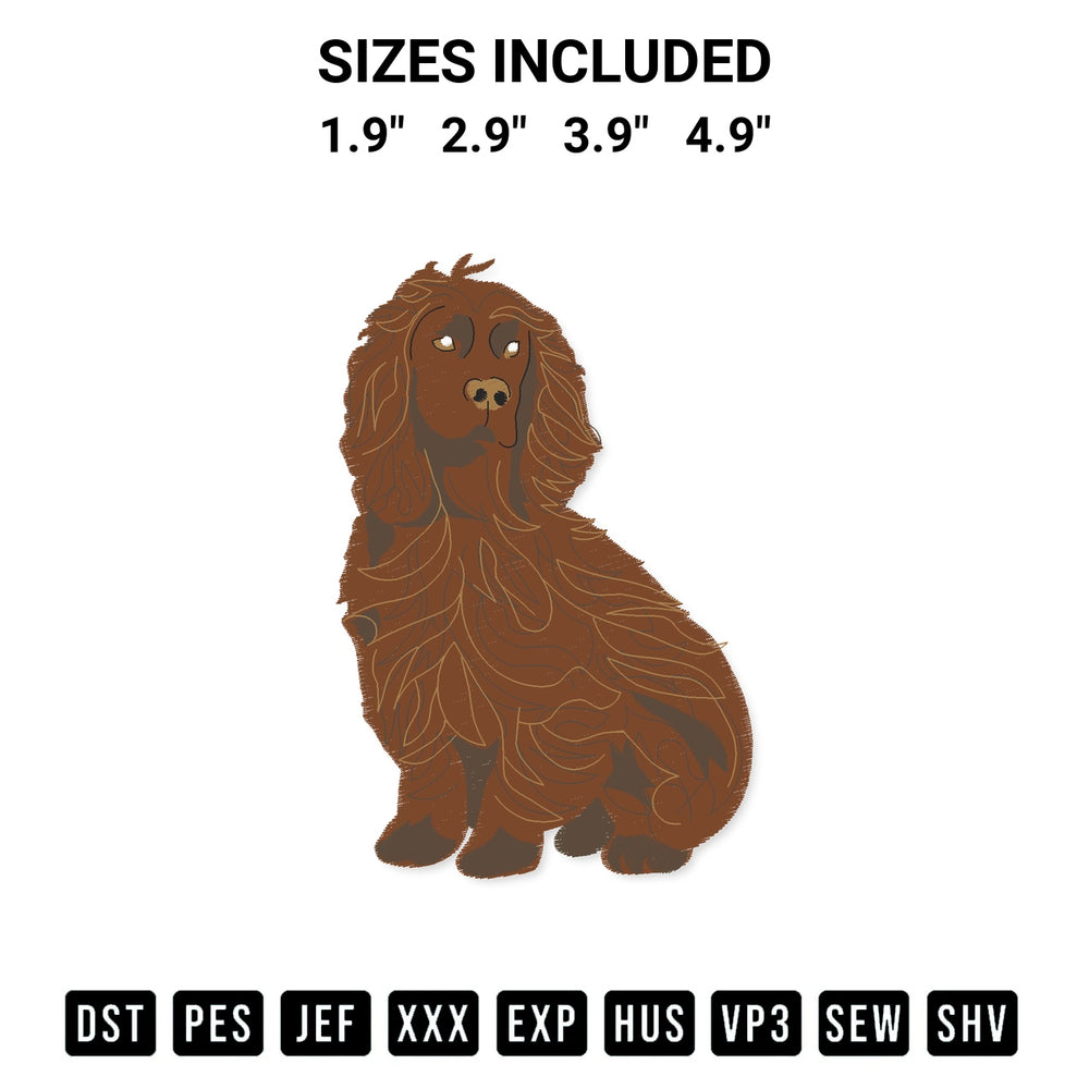 Looking for the perfect pattern? Download the Boykin Spaniel Dog Embroidery Design embroidery design today at Designspacks.com. Crisp, clean stitching guaranteed. Available sizes: 1.9", 2.9", 3.9", 4.9".