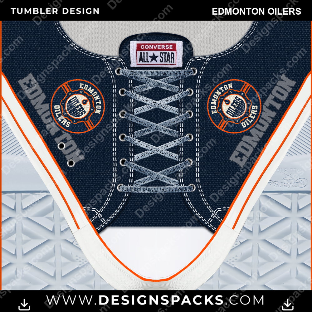 Ice Hockey Converse Edmonton Oilers NHL Hockey Tumbler Digital Wrap Design Download