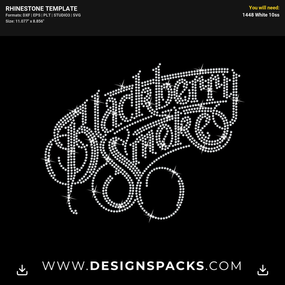 Blackberry Smoke Logo Rhinestone Digital Template