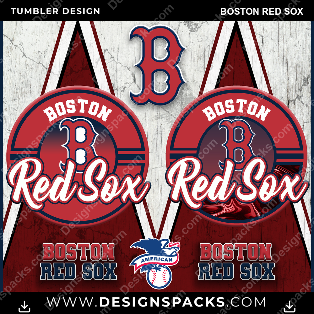 Baseball Sports Boston Red Sox Tumbler Digital Wrap Design